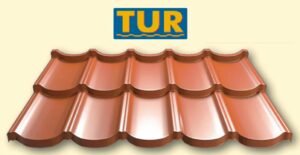 Металлочерепица модульная TUR ® | ТУР | Ral 8017 | 0,5 mm | Purmat | Польша | ™ Прушински  | 0,805 м2 |