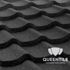 Композитная черепица QueenTile Standard Black 6-тайловый лист
