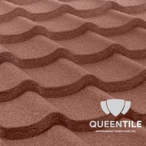 Композитная черепица QueenTile Standard Rosso 3-тайловый