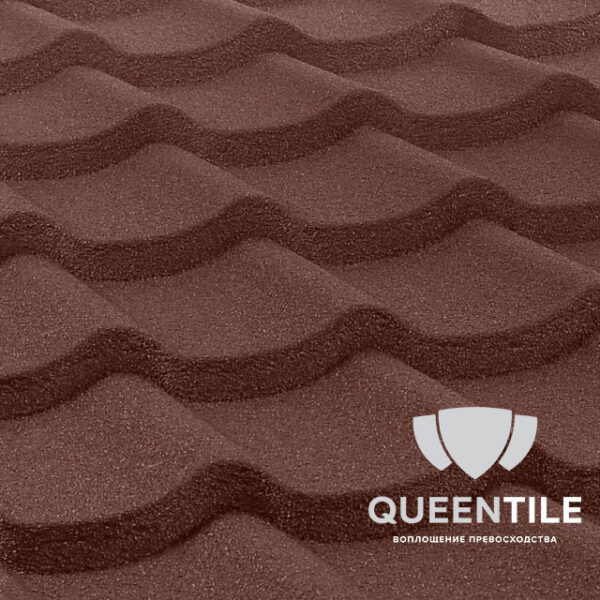 Композитная черепица QueenTile Standard Brown 1-тайловый