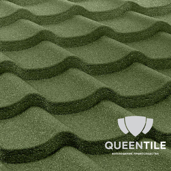 Композитная черепица QueenTile Standard Green  6-тайловый