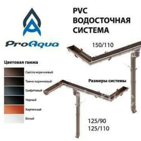 Угол желоба наружный 90° ProAQUA Ø150 мм (Система 150/110) — изображение 9