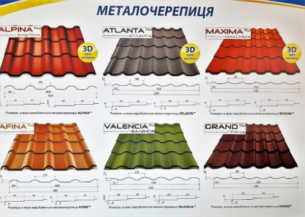 Металлочерепица VALENCIA 0,45 мм PEMA RAL 8004 Optima Steel — изображение 2