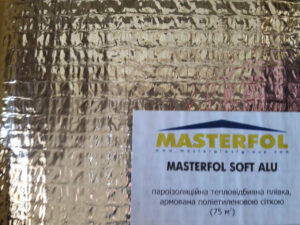 MASTERFOL SOFT ALU E Алюминиевый паровой барьер 75 м2 (Masterplast)