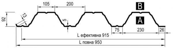 Профнастил Т 92 • 0,88 мм ZN • Прушински • — изображение 8