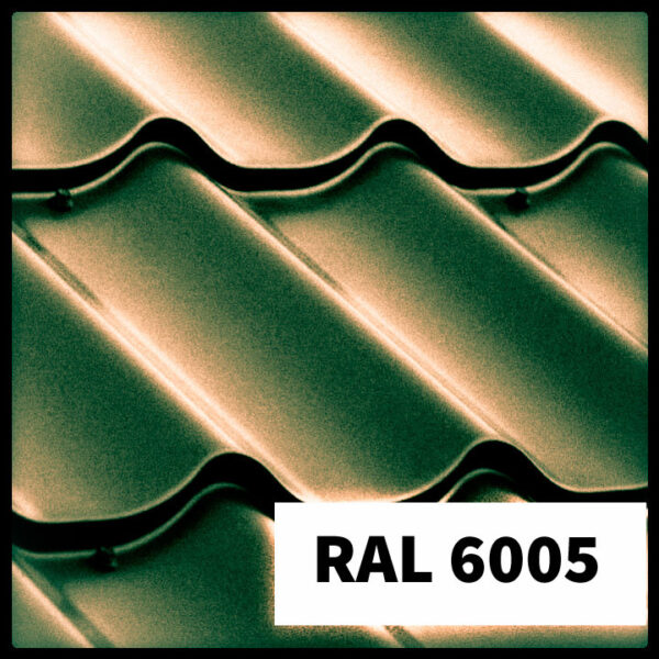 Металлочерепица Атланта - "Сталекс" RAL 6005 PE 0,5 мм OptimaSteel