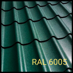 Металлочерепица Rauni RAL 6005 (зелёная) PE 0,45 Standart Китай