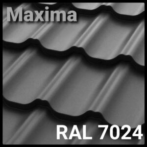 Металлочерепица MAXIMA 0,50 мм PEMA RAL 7024 Польша