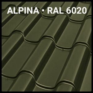 Металлочерепица ALPINA ™ 0,5 ММ PEMA RAL 6020 [ArcelorMittal]