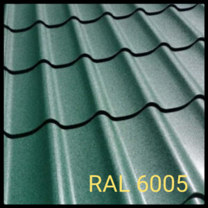 Металлочерепица "RAUNI STANDART" -  RAL 6005 МАТ (зеленая) PE 0,45 STANDART , металл Китай AKZO NOBEL