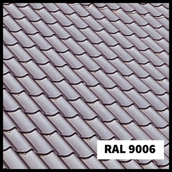 Металлочерепица Rauni Premium | RAL 9006 | PE 0,45 мм | Юж.Корея |
