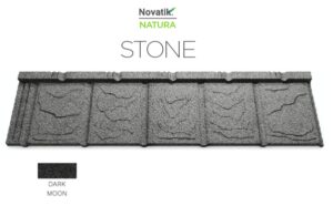 Композитная черепица Novatik NATURA STONE Dark Moon (черный)