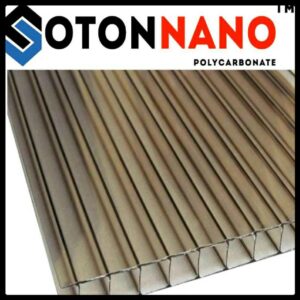 SOTON NANO - поликарбонат сотовый 8 мм бронзовый лист (2,1 м х 6 м)