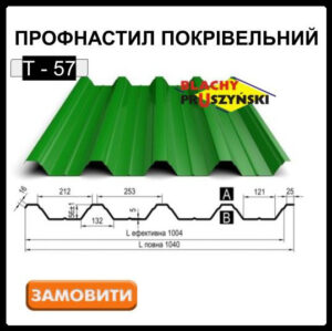 Профнастил — Т 57 Pruszynski. 0,5 мм RAL