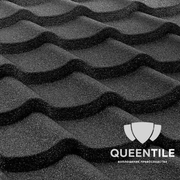 Композитная черепица QueenTile Standard 6-тайловый Black