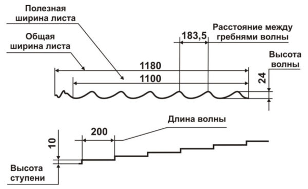 Металлочерепица RAL 7024 (темно-серая) MAT 0,45 Mini Корея — изображение 2